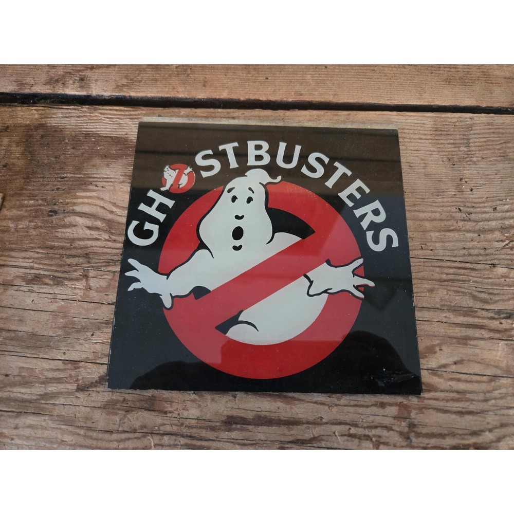 Vintage 1980s Ghostbusters carnival glass prize mirror